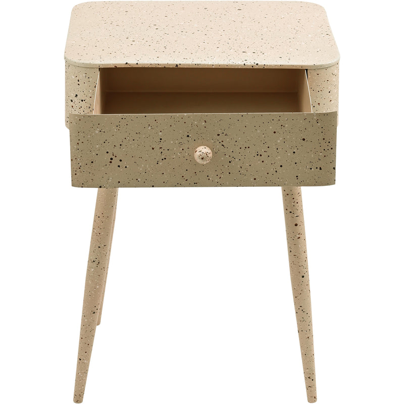 Meridian Rylan Beige Iron Night Stand IMAGE 3