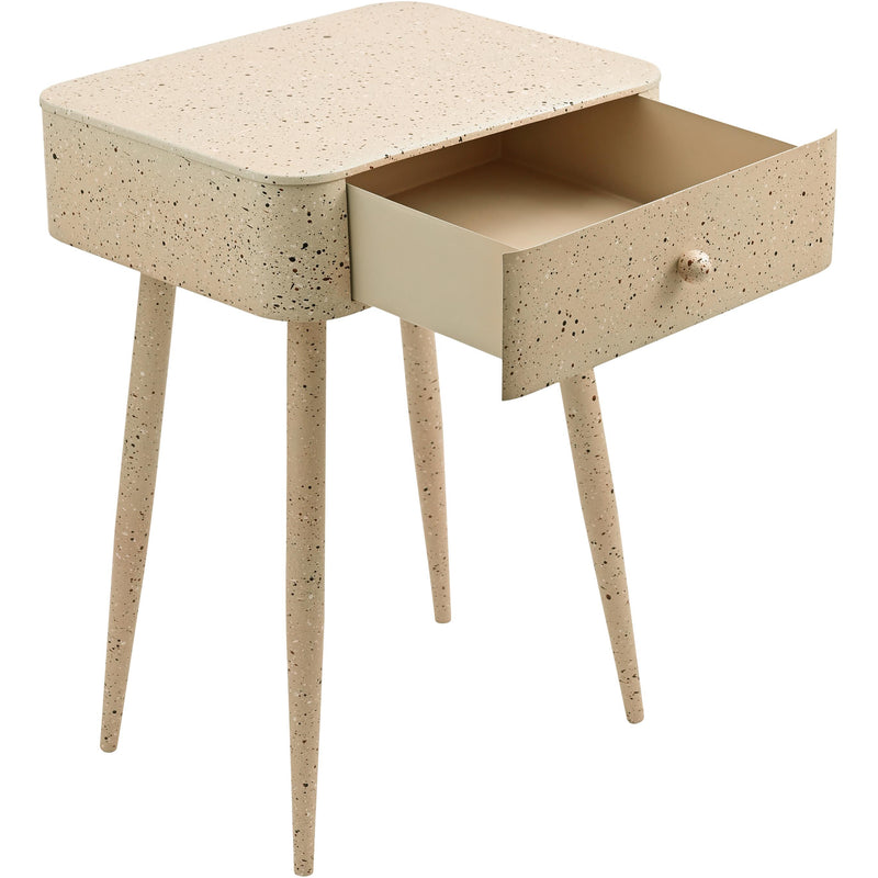 Meridian Rylan Beige Iron Night Stand IMAGE 5