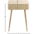 Meridian Rylan Beige Iron Night Stand IMAGE 9