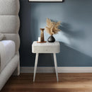 Meridian Rylan White Iron Night Stand IMAGE 2