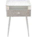 Meridian Rylan White Iron Night Stand IMAGE 3