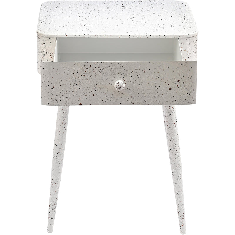 Meridian Rylan White Iron Night Stand IMAGE 3