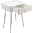 Meridian Rylan White Iron Night Stand IMAGE 5