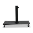 Meridian Belize Matte Black Steel Patio Umbrella Base IMAGE 1