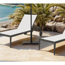 Meridian Belize Matte Black Steel Patio Umbrella Base IMAGE 2