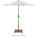 Meridian Belize Teak Steel Patio Umbrella Base IMAGE 12