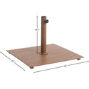 Meridian Belize Teak Steel Patio Umbrella Base IMAGE 13