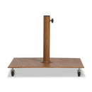Meridian Belize Teak Steel Patio Umbrella Base IMAGE 1