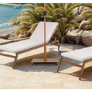 Meridian Belize Teak Steel Patio Umbrella Base IMAGE 2