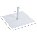 Meridian Belize Matte White Steel Patio Umbrella Base IMAGE 16