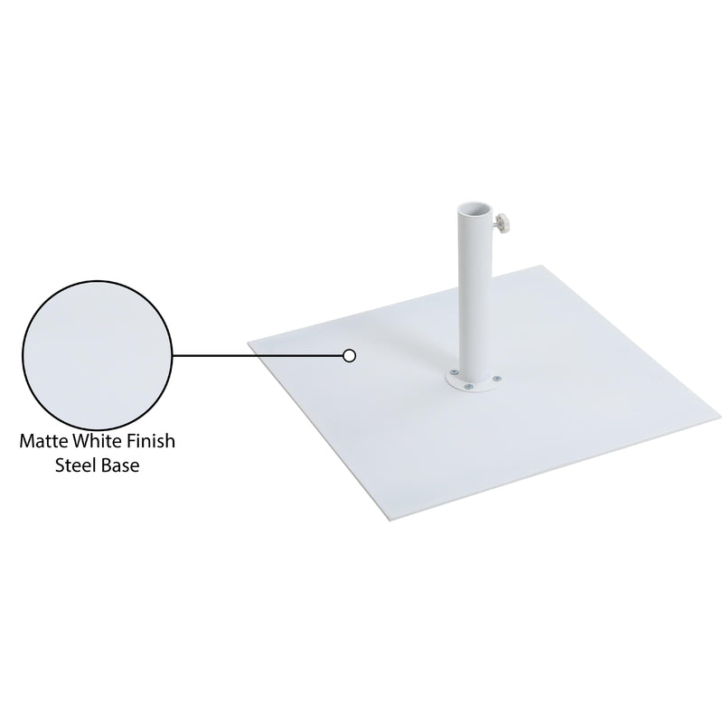 Meridian Belize Matte White Steel Patio Umbrella Base IMAGE 17