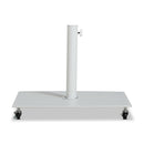 Meridian Belize Matte White Steel Patio Umbrella Base IMAGE 1