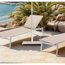 Meridian Belize Matte White Steel Patio Umbrella Base IMAGE 2