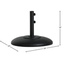 Meridian Cozumel Matte Black Steel Patio Umbrella Base IMAGE 10