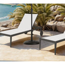 Meridian Cozumel Matte Black Steel Patio Umbrella Base IMAGE 2