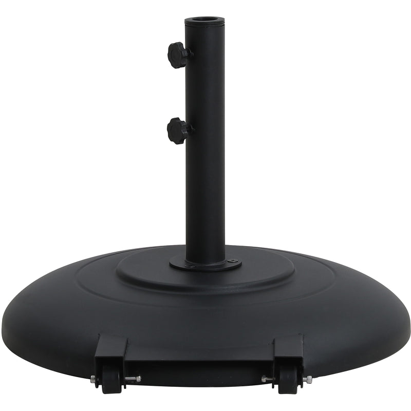 Meridian Cozumel Matte Black Steel Patio Umbrella Base IMAGE 3