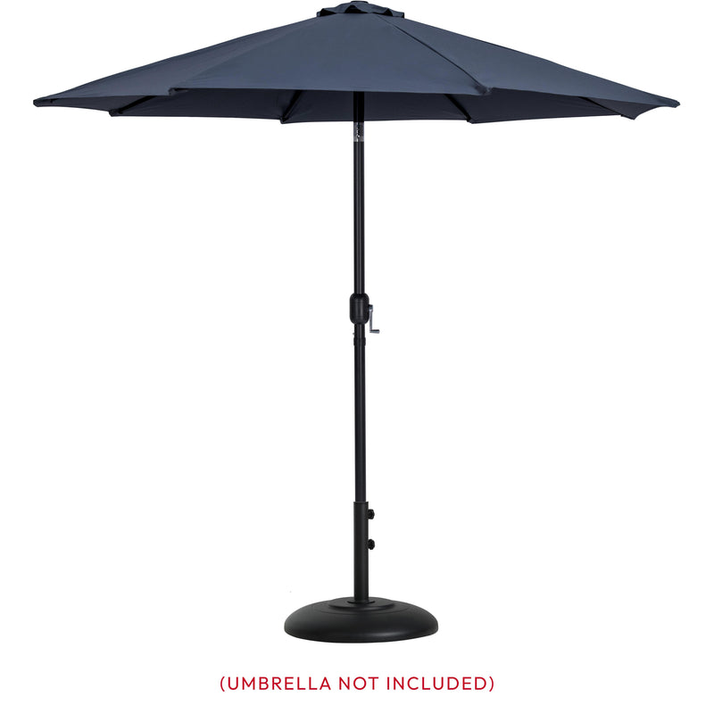 Meridian Cozumel Matte Black Steel Patio Umbrella Base IMAGE 9