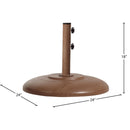 Meridian Cozumel Teak Steel Patio Umbrella Base IMAGE 10