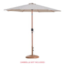 Meridian Cozumel Teak Steel Patio Umbrella Base IMAGE 9