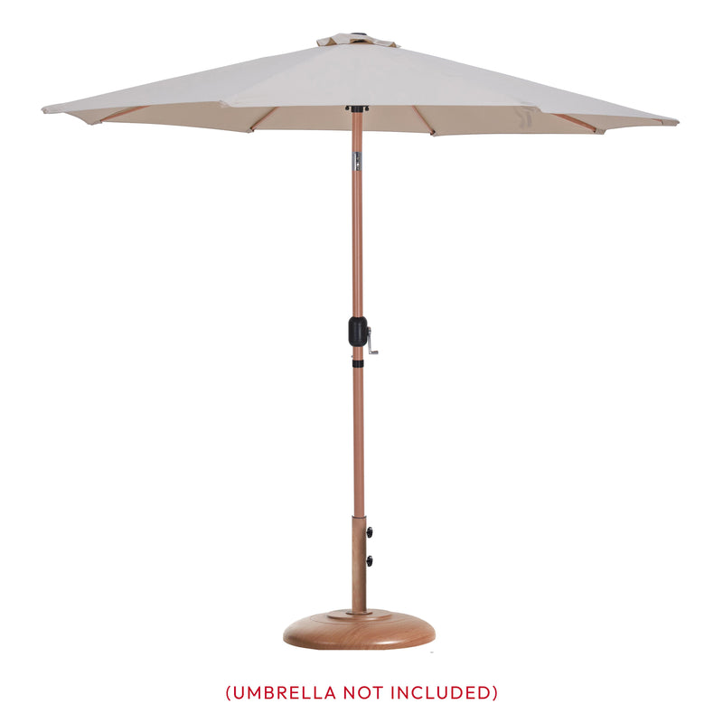 Meridian Cozumel Teak Steel Patio Umbrella Base IMAGE 9