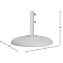 Meridian Cozumel Matte White Steel Patio Umbrella Base IMAGE 10