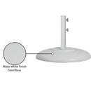 Meridian Cozumel Matte White Steel Patio Umbrella Base IMAGE 11