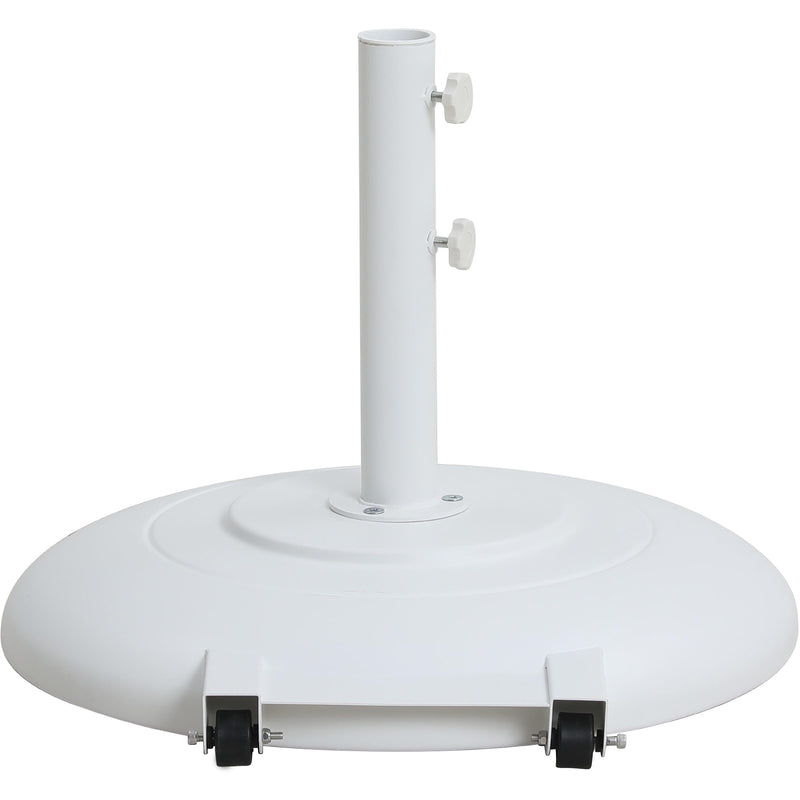 Meridian Cozumel Matte White Steel Patio Umbrella Base IMAGE 3