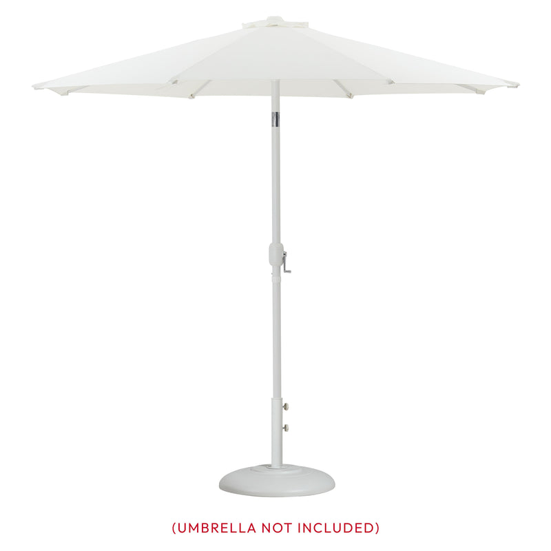 Meridian Cozumel Matte White Steel Patio Umbrella Base IMAGE 9