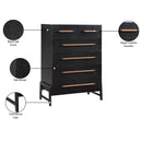 Meridian Kaya Black Vegan Leather Chest IMAGE 11