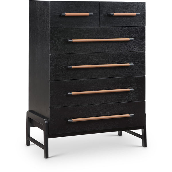 Meridian Kaya Black Vegan Leather Chest IMAGE 1