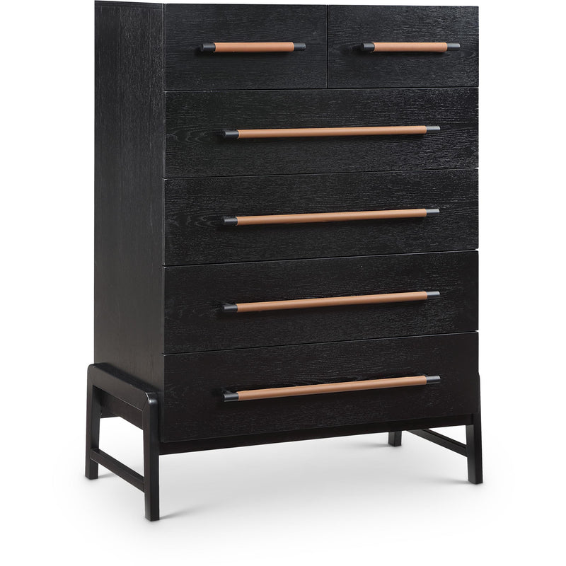 Meridian Kaya Black Vegan Leather Chest IMAGE 1