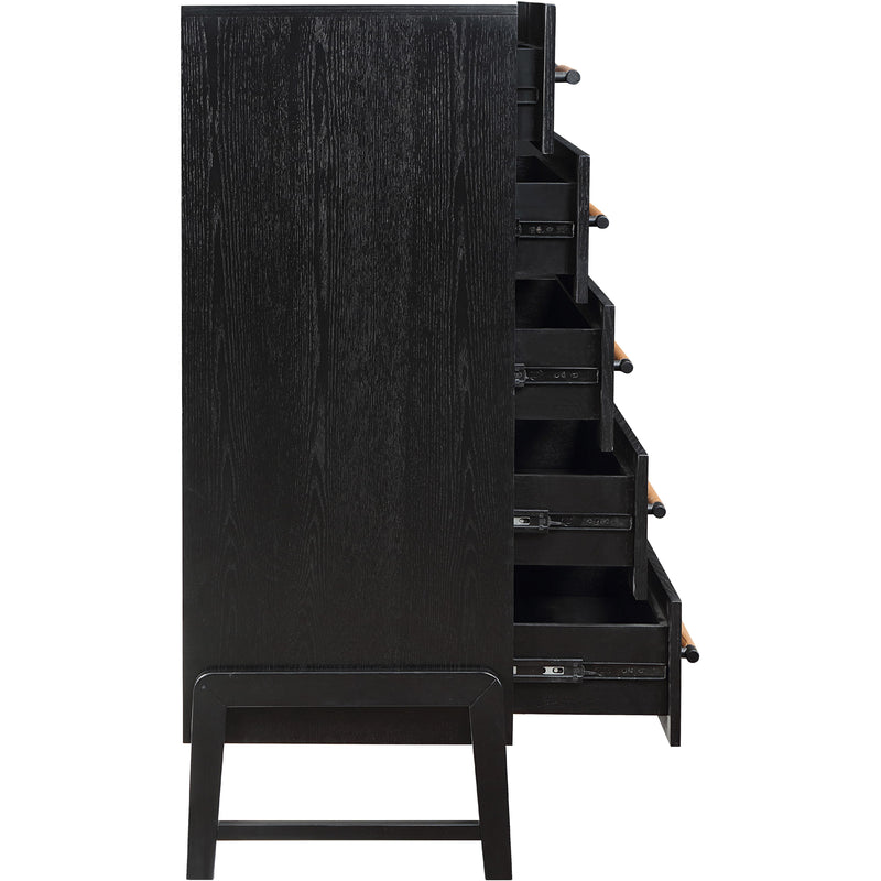 Meridian Kaya Black Vegan Leather Chest IMAGE 5