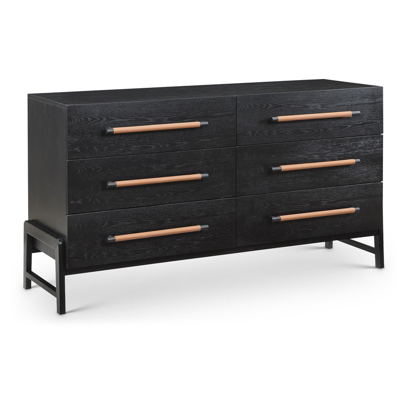 Meridian Kaya Black Vegan Leather Dresser IMAGE 1