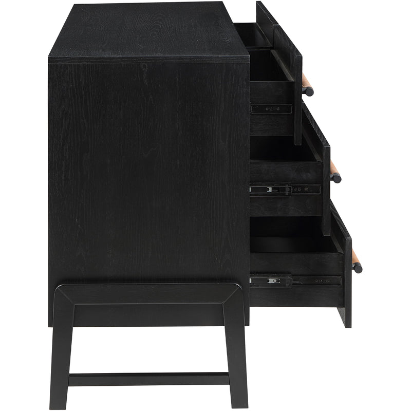 Meridian Kaya Black Vegan Leather Dresser IMAGE 5
