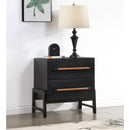 Meridian Kaya Black Vegan Leather Night Stand IMAGE 2