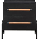 Meridian Kaya Black Vegan Leather Night Stand IMAGE 3