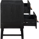 Meridian Kaya Black Vegan Leather Night Stand IMAGE 5