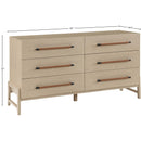 Meridian Kaya Natural Vegan Leather Dresser IMAGE 10