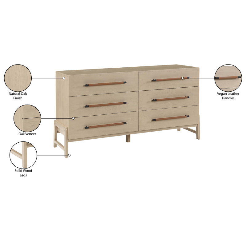 Meridian Kaya Natural Vegan Leather Dresser IMAGE 11