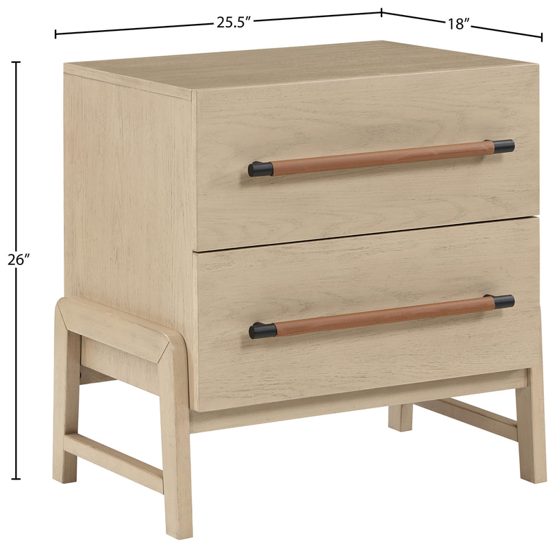 Meridian Kaya Natural Vegan Leather Night Stand IMAGE 10