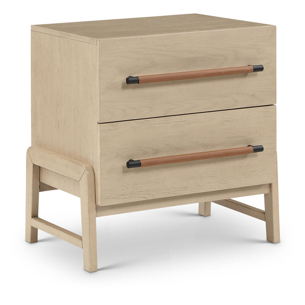 Meridian Kaya Natural Vegan Leather Night Stand IMAGE 1