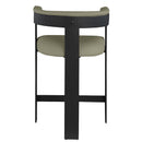 Meridian Romeo Olive Green Vegan Leather Counter Stool IMAGE 3