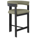 Meridian Romeo Olive Green Vegan Leather Counter Stool IMAGE 4