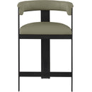 Meridian Romeo Olive Green Vegan Leather Counter Stool IMAGE 5