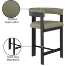 Meridian Romeo Olive Green Vegan Leather Counter Stool IMAGE 9