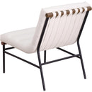 Meridian Burke Cream Vegan Leather Accent Chair IMAGE 6