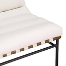 Meridian Burke Cream Vegan Leather Accent Chair IMAGE 7