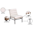Meridian Burke Cream Vegan Leather Accent Chair IMAGE 9