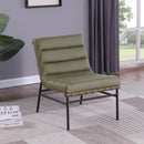 Meridian Burke Olive Vegan Leather Accent Chair IMAGE 2
