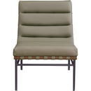 Meridian Burke Olive Vegan Leather Accent Chair IMAGE 3